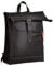 DAVIDOFF ESSENTIALS Herren Rucksack Schwarz – moderner Business Rucksack aus feinem Leder – hochwertiger Kurierrucksack mit Reißverschluss