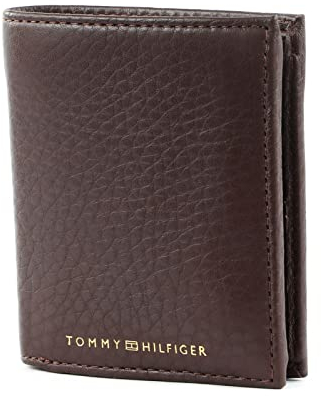 Tommy Hilfiger Herren Premium Leather Trifold AM0AM09388 Geldbörsen, Braun (Brown)