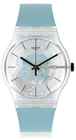 Swatch Reloj New Gent Bio SO29K105 Blue Daze, Correa