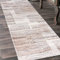 Mazovia Teppich Läufer Flur - Modern Teppichläufer – Kurzflor, Weich - für Vorzimmer Eingangsbereich Schlafzimmer Küche Korridor - Abstrakt Muster - 80 cm Breite Beige 80 x 1050 cm