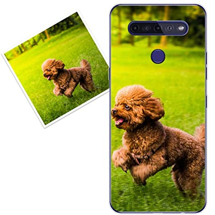 KARTXITAI personalisierte Handyhülle Kompatibel mit LG K41S/LG K51S,hülle selber gestalten-case personalisiert mit Foto,Bildern,oder Text selbst gestalten + 1 x Handykette Universal