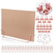 12.6 x 9 Inch Small Desktop Cork Board with Stand Rose Gold Bulletin Board Memo Message Board Picture Double Sided Pin Board for Office School Home with Binder Clips, Push Pins, Paperclips