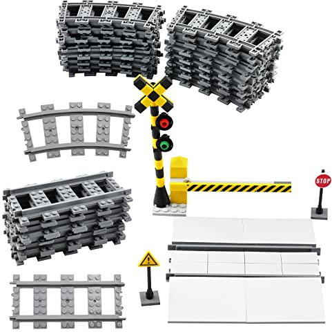 hocadon 40pezzi City Binari City Scambi Binari dei Blocchi di Costruzione della Città Idee Regalo per Ragazzi, Ragazze e Bambini