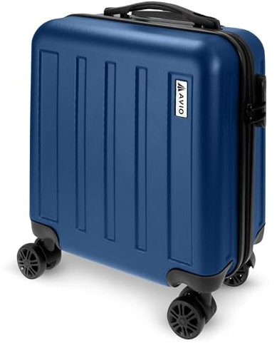 AVIO Jett 55cm Cabin Suitcase – Lightweight Hard Shell Carry On Luggage with 4 Spinner Wheels, Telescopic Handle & 3-Digit Lock – Airline Approved Cabin Bag