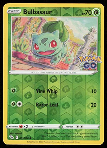 Pokemon - Bulbasaur 001/078 - Pokemon Go-Schwert & Schild - Umkehrfolie