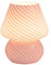 Pilzlampe, Glas-Tischlampe, Vintage-Stil, Durchscheinend, Gestreift, Nachtlicht, Dimmbare Nachttischlampe mit 3 Farbmodi und Fernbedienung, Kleines Süßes USB-Nachtlicht für Schlafzimmer(rosa)