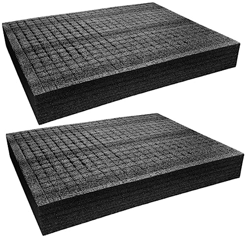 Angoily 2PCS Polyurethane Foam Sheet, 33.00X25.00X5.00CM Tool Box Foam Inserts, Cuttable Packing Pads for Tool Box Organisation, Flight Cases, Packing Storage and Express