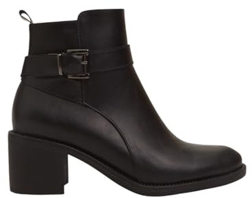 BATA Stivaletti da donna con tacco basso e cinturino con fibbia