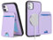 Havaya For iPhone 12 Mini Case Compatible with Magsafe, Detachable Card Holder Leather Wallet Case for Women and Men - Purple