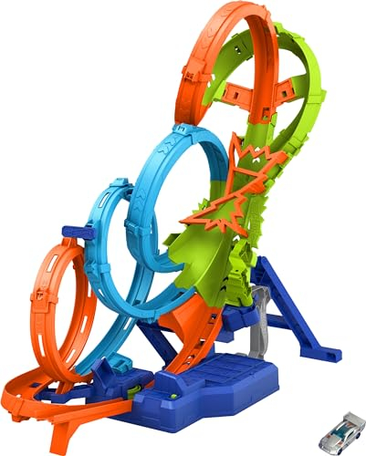 Hot Wheels Action Track 4-Loop Crash-Out Race Set