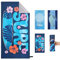 Yeahshion Strandtuch 180 x 90 cm, Großes Sanddichtes Mikrofaser-Sporthandtuch, Ttragbares Strandtuch für Sport, Reisen, Yoga, Schwimmen, Surf Blau