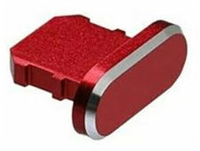 Rot - Lightning Port Metall Ladestation Anti Staub Schutz Abdeckung Stecker Kappe Kompatibel mit iPhone 14/13/12/11 / PRO/MAX/MINI/XR/XS/X / 8/7 / 6S / 6 / SE / 5S / 5C / 5