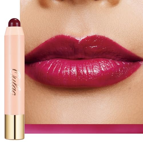 Oulac 2-in-1 Lippenstift Stift und Rouge,Tinted Lip Balm,Pflegender Lippenstift für ein ebenmäßiges Finish, Auf Gesicht und Lippen Auftragen, Feuchtigkeitsspendend Lip Tint, JUICY!(04)