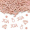 Kisvic Jga Deko, 100 Stück Konfetti Roségold, Jga Konfetti Glitzer Tischdeko Accessoires, Junggesellinnenabschied Frauen Deko für Jubiläen, Partys