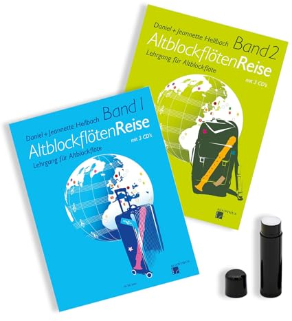 AltblockflötenReise 1 und 2 (Starterset) von Daniel Hellbach- Altblockflöten Reise Band 1 und Band 2 mit CDs ACM266+ ACM267 + Soundman Korkpflegestifte für Altblockflöte - Acanthus Music