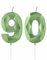 mciskin Green 90th Birthday Candles, 3D Number 90 Candles for Cake, Women Men 90th Birthday Decorations,Sage Green Candle Cake Topper Decorations for Birthday Party Weddings Anniversary Supplies