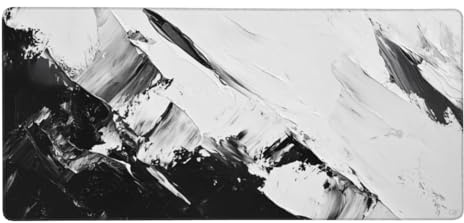 Montagne Tapis de Souris Gamer XXL 800x400x3 mm, Tapis de Souris Blanc Tapis de Souris Gaming Accessoire avec Base Anti-Dérapage et Surface Lisse, Améliore la Vitesse et la Précision pour Gamer-LG898