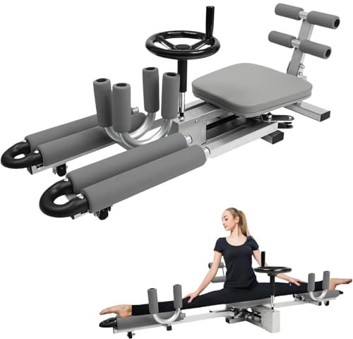 Mixtric Beintrainer, Beinstrecker-Ausrüstung, 0-210° Beinstrecker-Spaltmaschine, Home Trainingsübungen, Für Gymnastik, Fitness, Yoga, Tanz,Grau