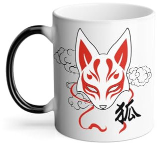 Mug Thermo-réactif Tasse Magique - Kitsune Renard Japon Asie Culture Manga - 325 ml