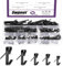 Swpeet 75Pcs 5 Sizes 10lb/20lb/30lb/50lb/100lb Black Picture Hangers with Nails Assortment Kit, Metal Picture Hanging Hooks, Heavy Duty Frame Picture Hooks, Picture Hanging Hardware for Drywall