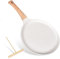 Dokeno Poêle à Crêpes 24 cm, Crêpière avec Revêtement Antiadhésif, avec Poignée Amovible, Crêpière avec Répartisseur de Pâte, Fonte Aluminium, Tous Feux dont Induction, sans PFOA (Blanc)