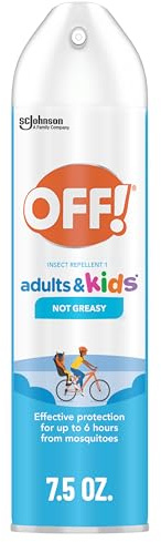 Off! Insect Repellent Aerosol for Adults & Kids, Fragrance-Free Picaridin Bug Spray for Everyday DEET-Free Protection from Mosquitoes and Ticks, 7.5 Oz