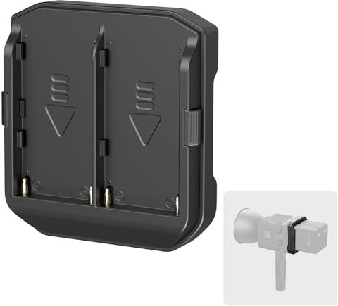 SMALLRIG Ultra-Slim NP-F Battery Plate with One-Click Quick-Release Design, 60W Power Delivery for RC 100B/RC 100C COB Video Lights - 4806
