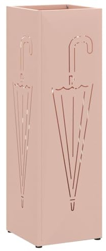 vidaXL Porte-Parapluie Rose 15,5 x 15,5 x 49 cm Métal, Support d'parapluie Moderne pour Salon, Rangement Durable et Compact, idéal pour l'organisation à la Maison