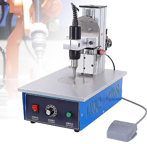 HTDRE Soldadora portátil, soldadora ultrasónica por Puntos de plástico, soldadora por Puntos de Nailon de 9 mm con Pedal electrónico.