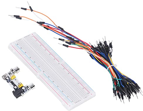 Yctze Electronics Breadboard Kit with Power Supply Module, 830 Tie Points Electric Breadboard Starter Kit Beginners and Projects - and