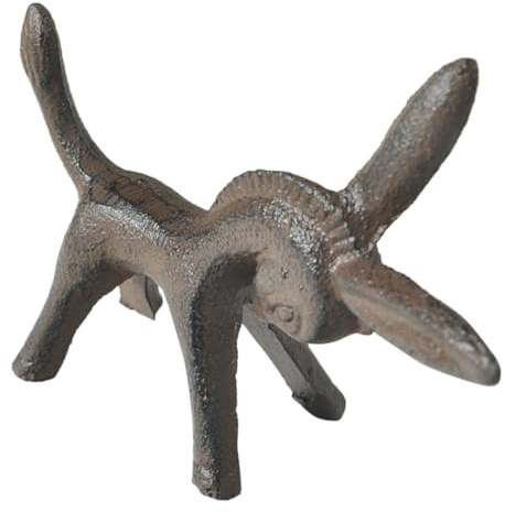 Eselfigur in Kaffeeoptik Vintage Retro Tierfigur für Büro und Arbeitszimmer | Esel Ornament aus Gusseisen, Tischfigur für Büro und Arbeitszimmer, Dekorative Tierfigur