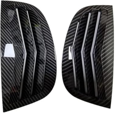 Heckscheiben Spoiler Für Peugeot Für 208 2018 2019 2020 2021 2022 2023 2024 Auto Hinten Jalousie Fenster Seite Shutter Abdeckung Trim Aufkleber(Carbon)