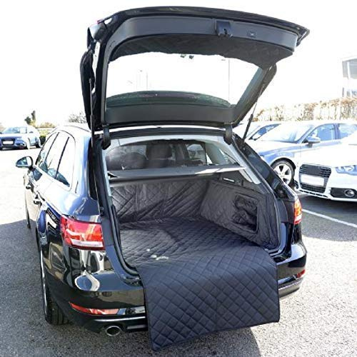 UK Custom Covers QBL258B Tailored Waterproof Quilted Boot Liner Mat Black - To Fit Audi A4 Avant/Allroad 2015 Onwards