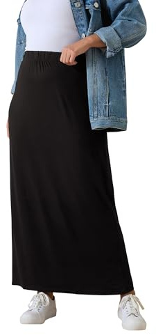 Yours Curve Jersey Stretch Maxi Tube Skirt - Women's - Plus Size Curve