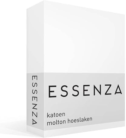 ESSENZA Spannbettlaken Molton Weiß, 90x210 cm - 100% Baumwollrenforce - Uni