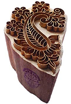 Designer Holzblöcke Messing Paisley Entwürfe Lehm Drucken Stempel