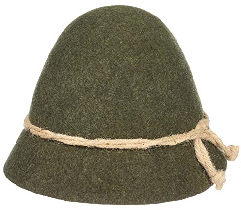 Lodenhut Manufaktur Schinderhannes Trachtenhut Wollhut Wollfilzhut Wanderhut Oktoberfesthut (58 cm - Oliv)