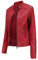 Hiser Giacca Corta da Donna in Pelle PU Giacca Tasche con Cerniera Vintage Cappotti Manica Lunga l'autunno e l'inverno Bike Motocicletta Giacchetto Jacket (Rosso,XL)