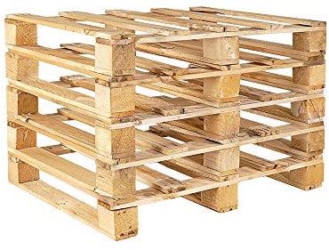 BRB 5x Holz-Einwegpalette im halben Euromaß, Einwegpalette, Halbpalette 800x600x135 mm