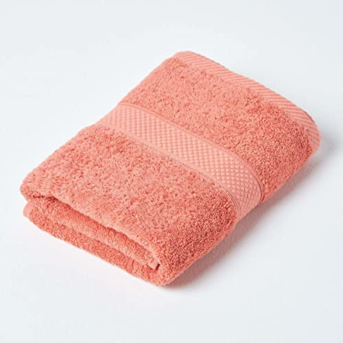 HOMESCAPES Asciugamano ospite 100% cotone arancione, asciugamano da bagno, 40 x 60 cm
