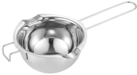 HQILRRA Creuset pour Bain-Marie, 680 ML Bol Bain Marie, Bol de Fusion,ChaudièRes Universelles en Acier Inoxydable 304,Bol pour Bain Marie pour La Chauffage du Lait,du Beurre Ou du Chocolat