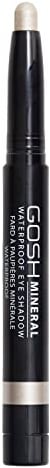 GOSH Mineral Waterproof Eye Shadow I drehbarer Lidschatten-Stift mit cremiger Textur für einfaches Auftragen und intensives Farbergebnis I wasserfest, langanhaltend & parfümfrei I 001 Pearly White