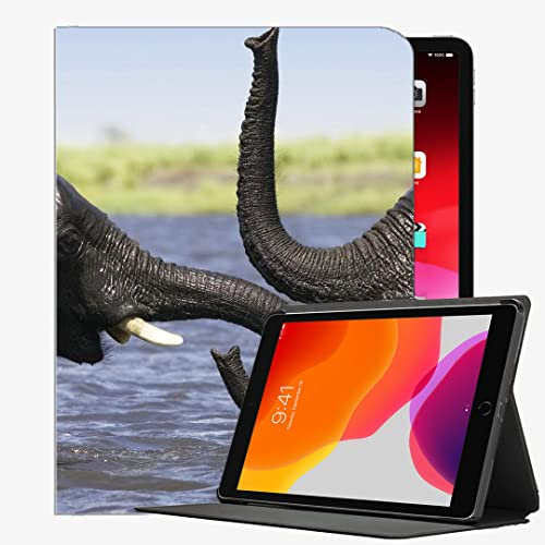 Für iPad Air2 9,7-Zoll-Fall-Abdeckung, Tiere Elefanten Seen Wasser Nass Style36 Case Slim Shell-Abdeckung für ipad Air2 9,7 Zoll