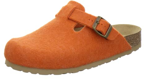 AFS-Schuhe Damen Hausschuhe geschlossen aus Filz, Bequeme, warme Winter Clogs, Made in Germany, 26900 (40 EU, orange)