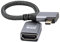 RIIEYOCA 4K Micro HDMI to HDMI Cable Adapter,Right Angle Micro HDMI Male to HDMI Female Aluminum Short Nylon Braided Cord for Laptop,Projector,TV,Monitor(20cm)