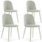 HOMN LIVING Set mit 4 Essstühlen Kana Grün, Polsterstuhl, Metallbeine, 45 cm (Breite) 51,5 cm (Tiefe) 83 cm (Höhe)