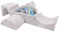 KiddyMoon Aire De Jeux en Mousse avec Quart Angulaire Piscine À Balles (200 Balles) pour Bébé, Gris Clair: Perle/Gris/Transparent/Babyblue/Menthe