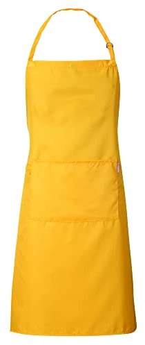 Zihuatailer verstellbare Schürze für Küche Kochen/Backen/Malen/Hausarbeit, Kochenschürze Küchenschürze für Männer Damen - Gelb