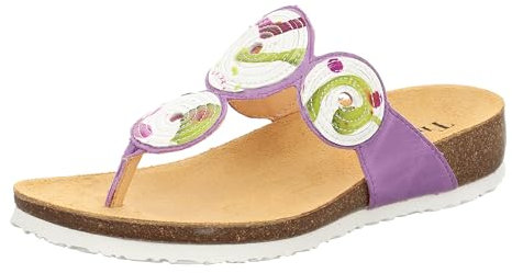 Think! Damen Julia Nachhaltige Zehentrenner, Flieder Kombi 5010, 37 EU