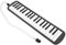 Melodica 37-Tasten-Blasmusikinstrument, Mit Schönem Klang, Kompaktem Design Und Kornett-Mundstück, Für Anfänger-Übungstasche(Schwarz)